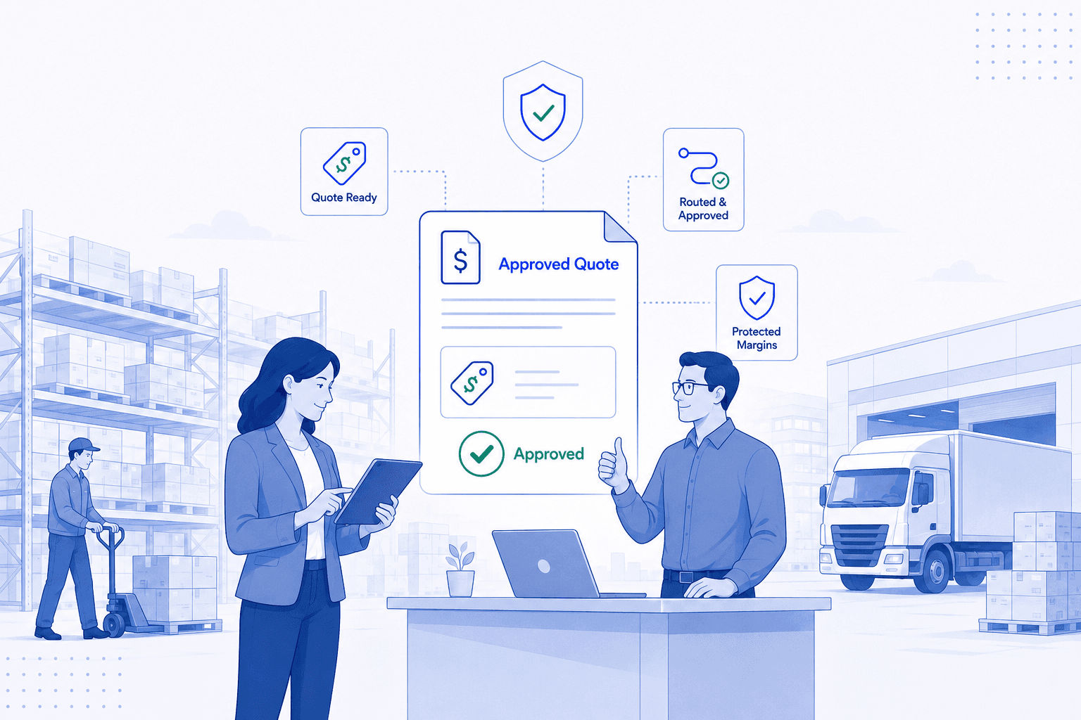 NewAxiom pricing approval workflow screenshot